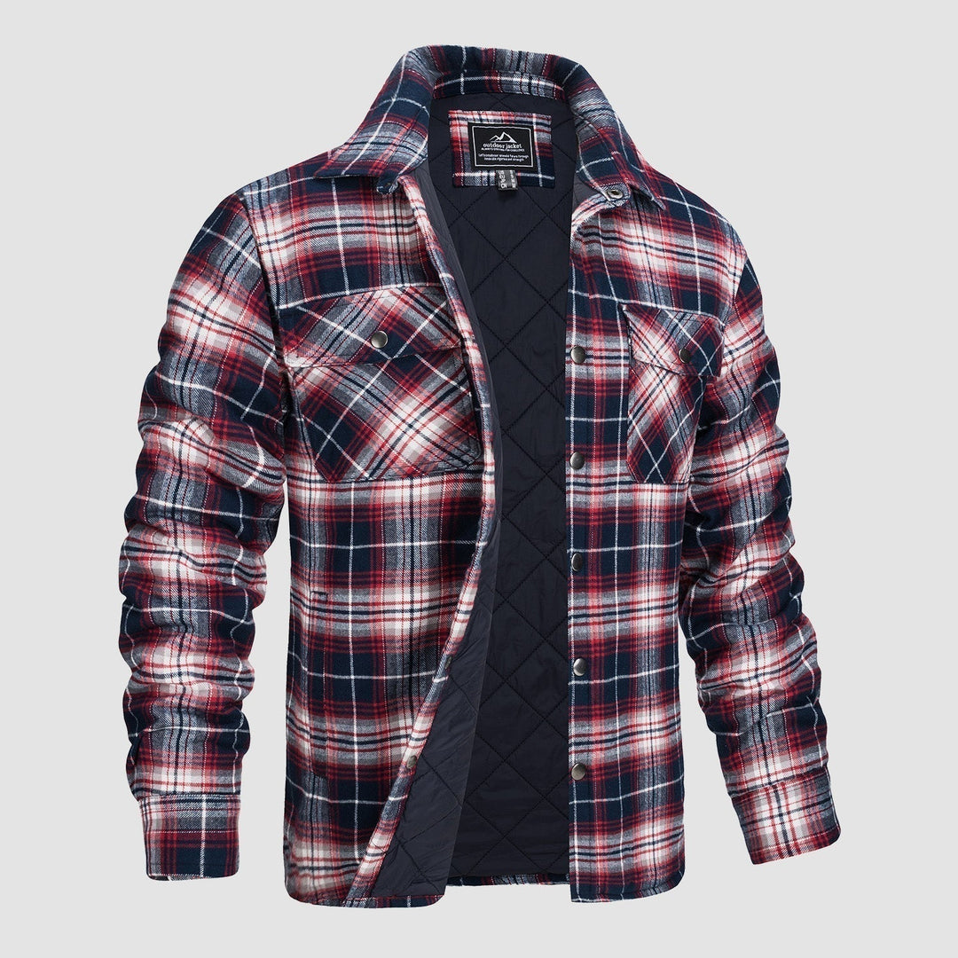 Plaid Design Checkered Bomber Jacket