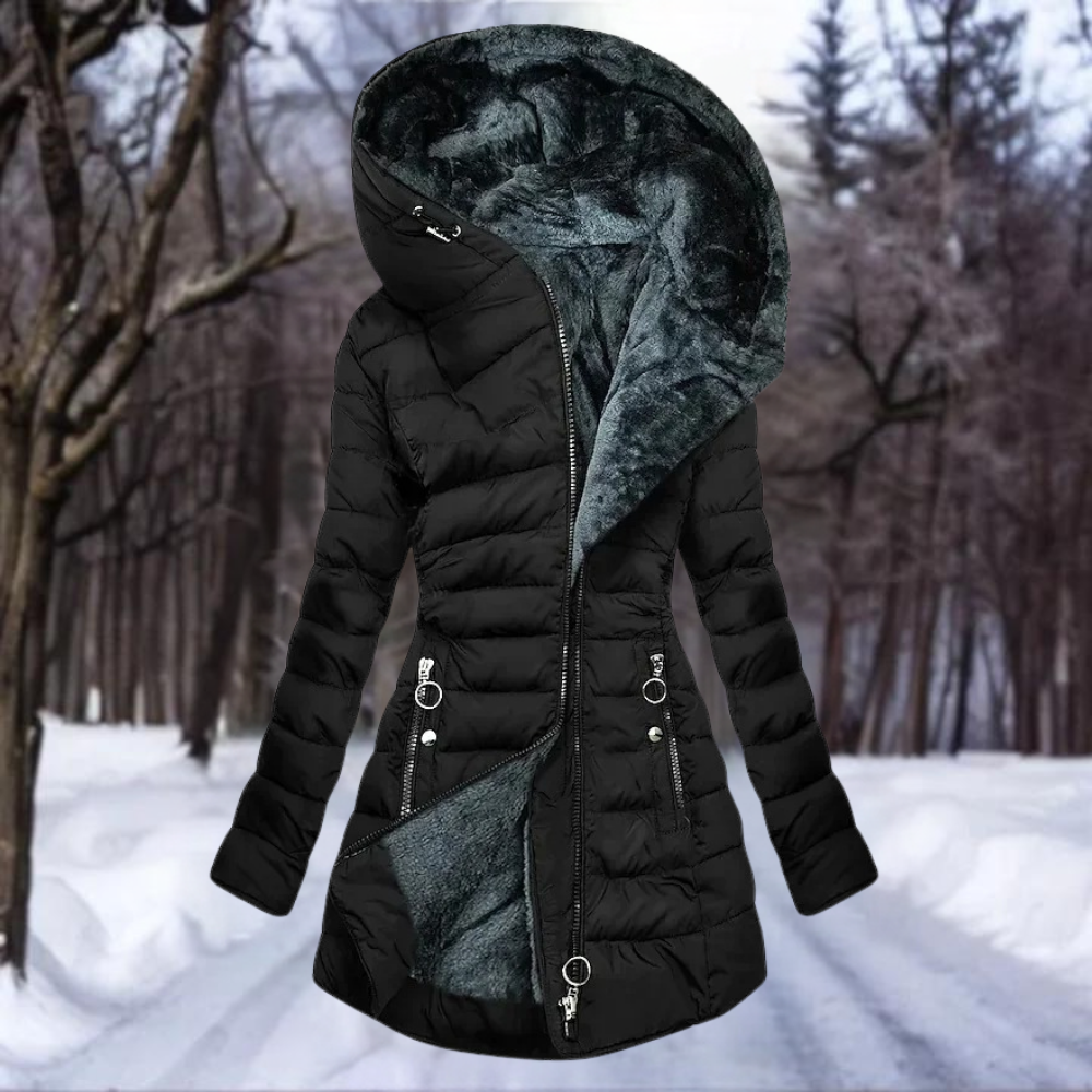 Senna -  Elegant Plush Coat for Women