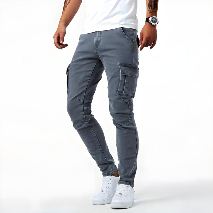 Jean François™ - Elastic Denim Cargo Pants