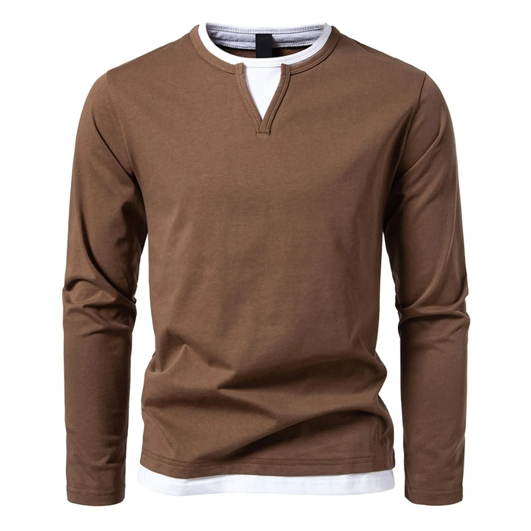 Steven - Long-Sleeved T-shirt in Cotton