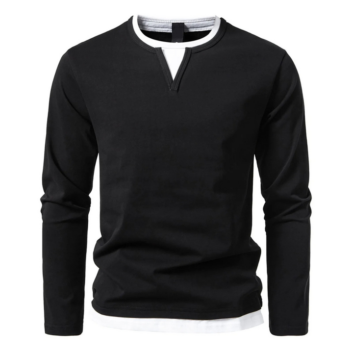 Steven - Long-Sleeved T-shirt in Cotton