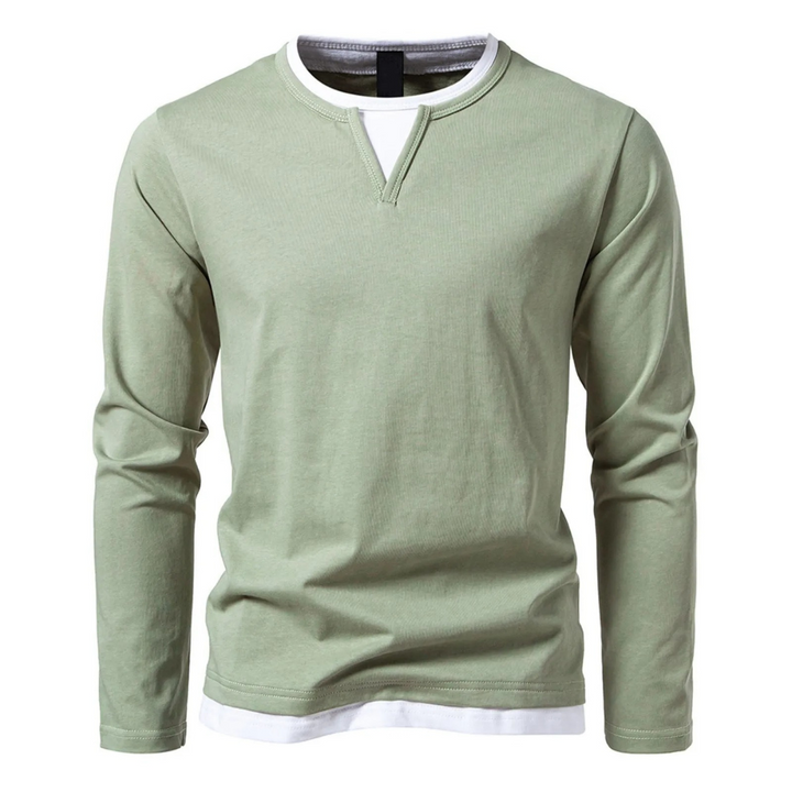 Steven - Long-Sleeved T-shirt in Cotton